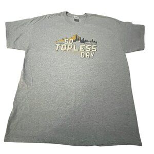 6th Annual Go Topless Jeep Day T-Shirt XL By Gildan Gray